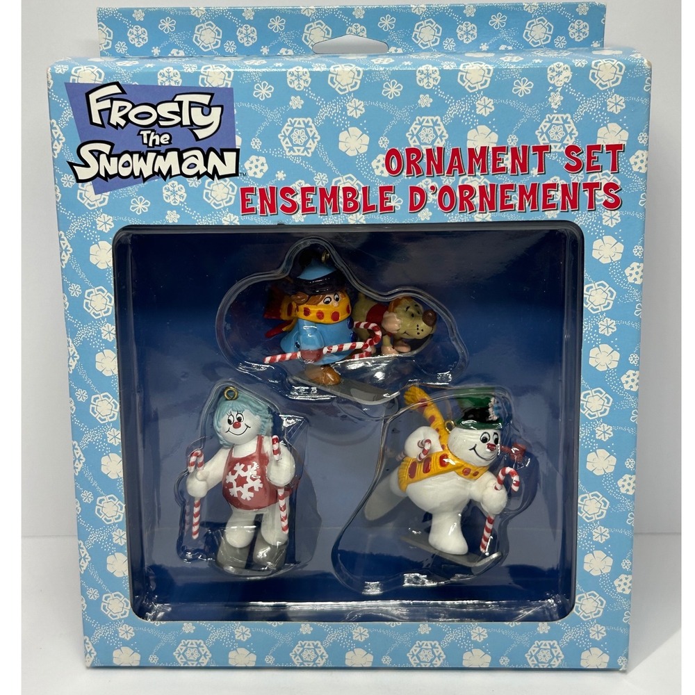 American Greetings Frosty the Snowman 3 Piece Christmas Ornament Set New